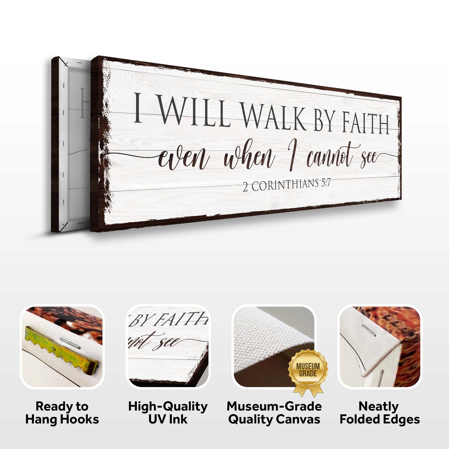 I Will Walk By Faith 2 Corinthians 5:7 Canvas Art