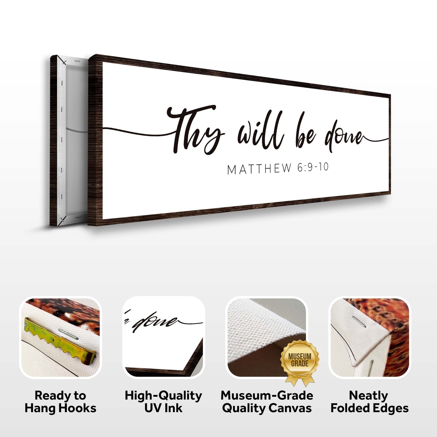 Thy Will Be Done Scripture Canvas Wall Art