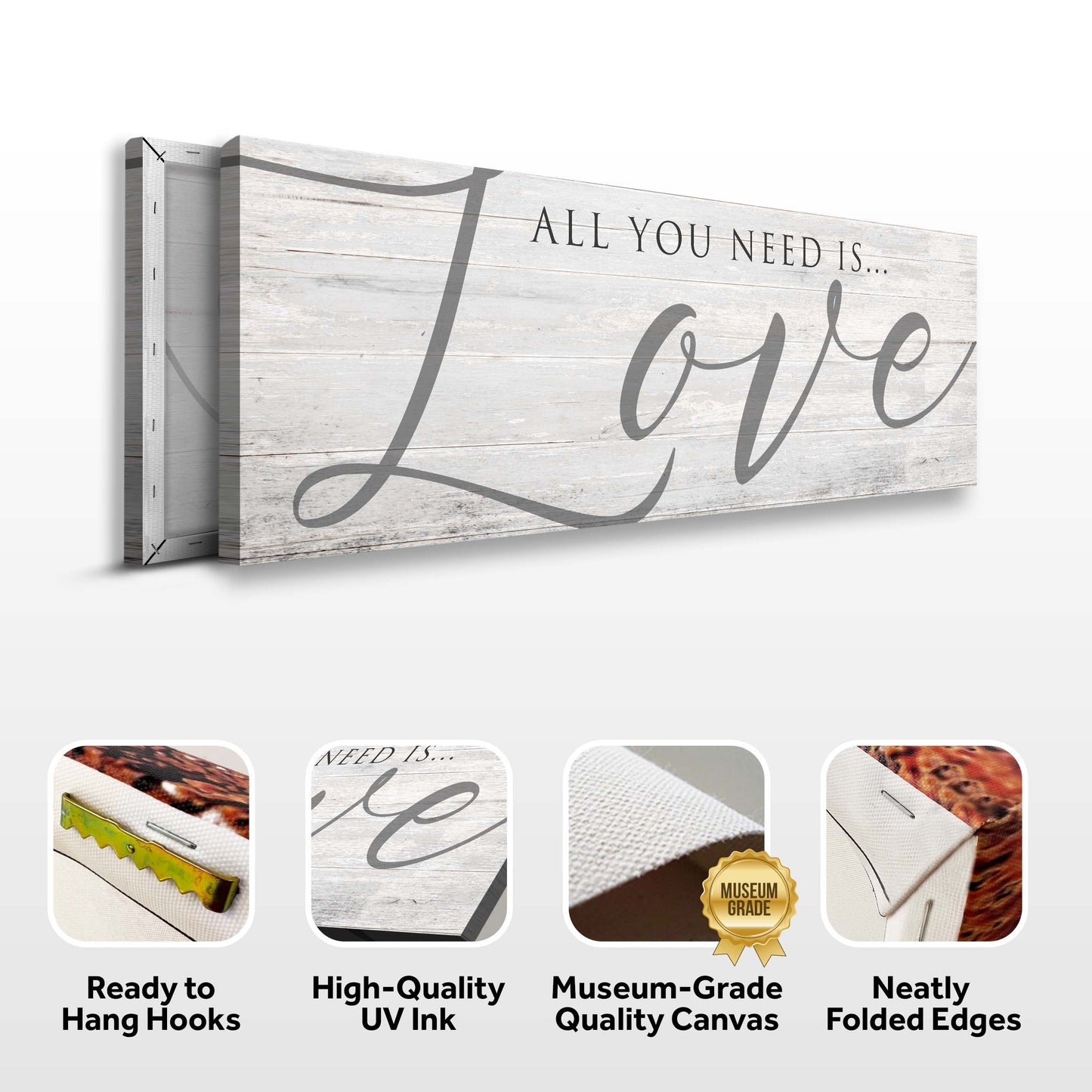 All You Need Is Love Canvas Sign IV