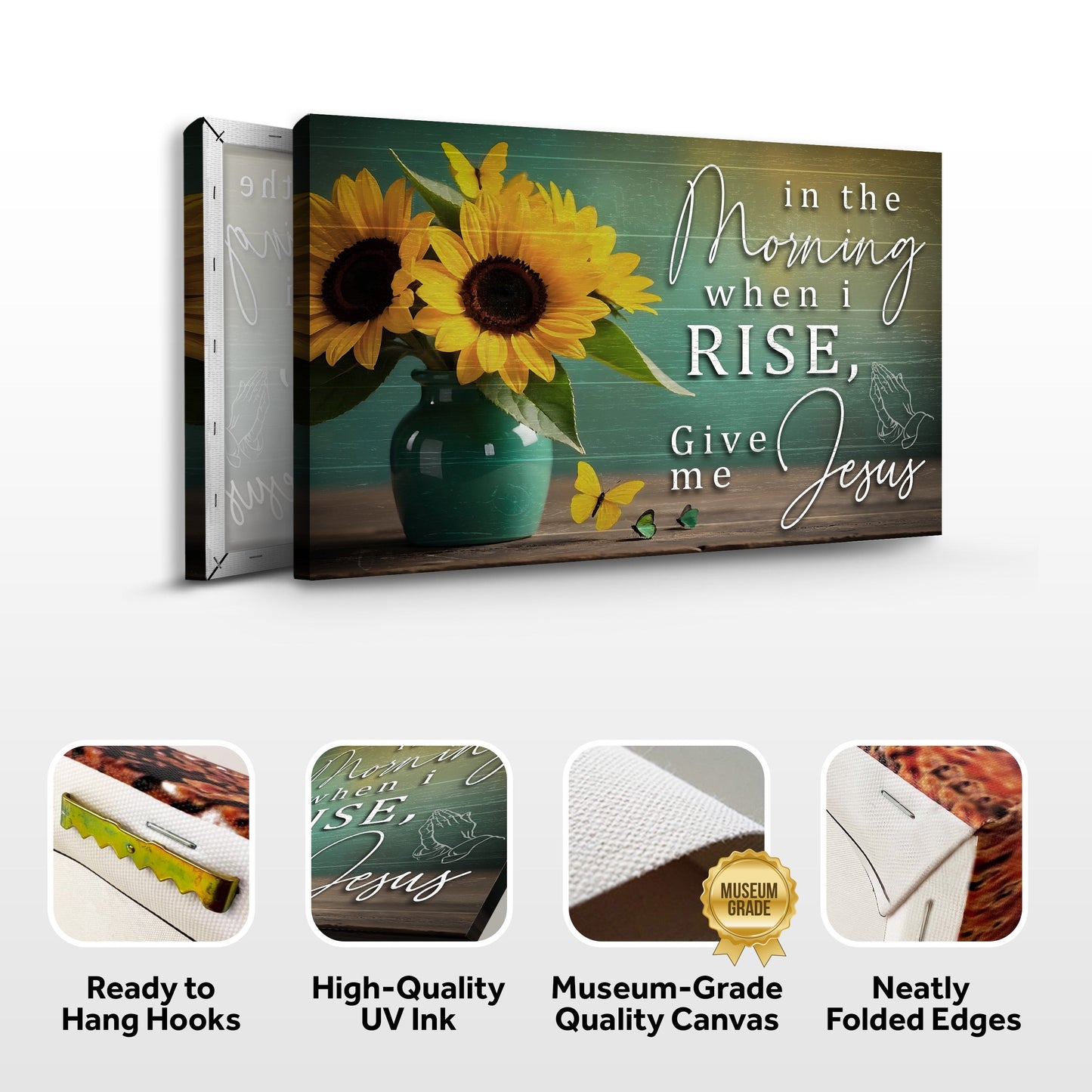 In The Morning Give Me Jesus Faith Canvas Wall Art