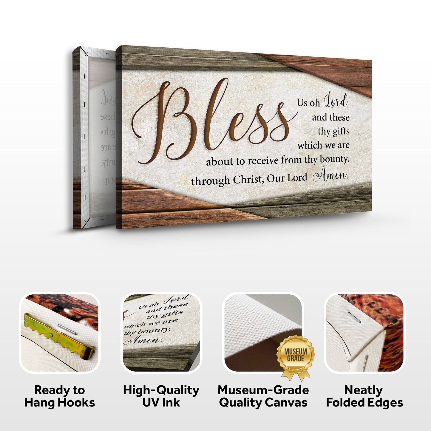 Bless Us Oh Lord Faith Canvas Wall Art