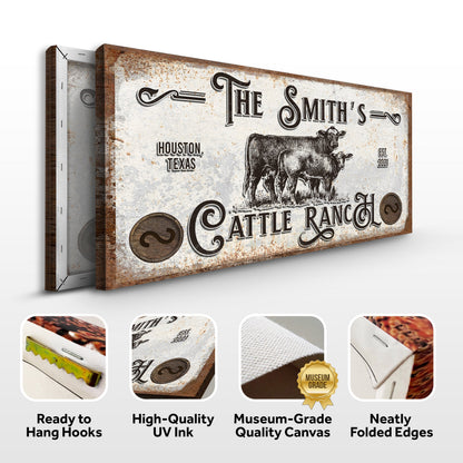 Branded Cattle Ranch Rustic Canvas Print