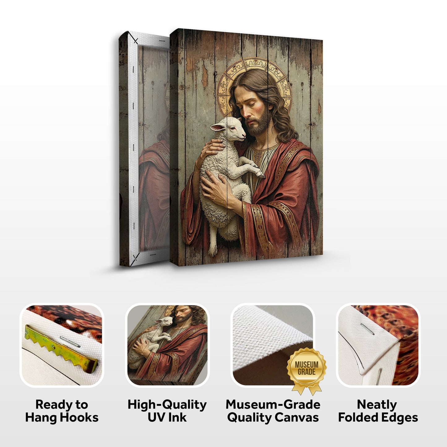Jesus the Good Shepherd Canvas Wall Art