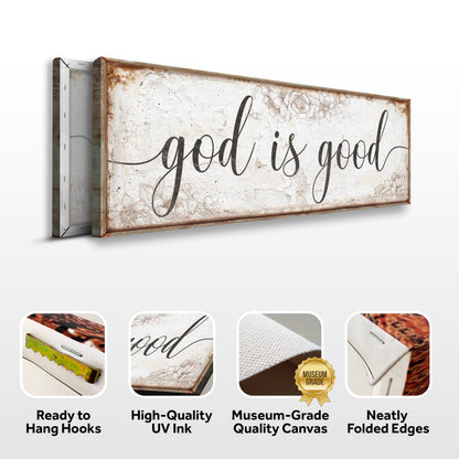 God Is Good Faith Canvas Sign