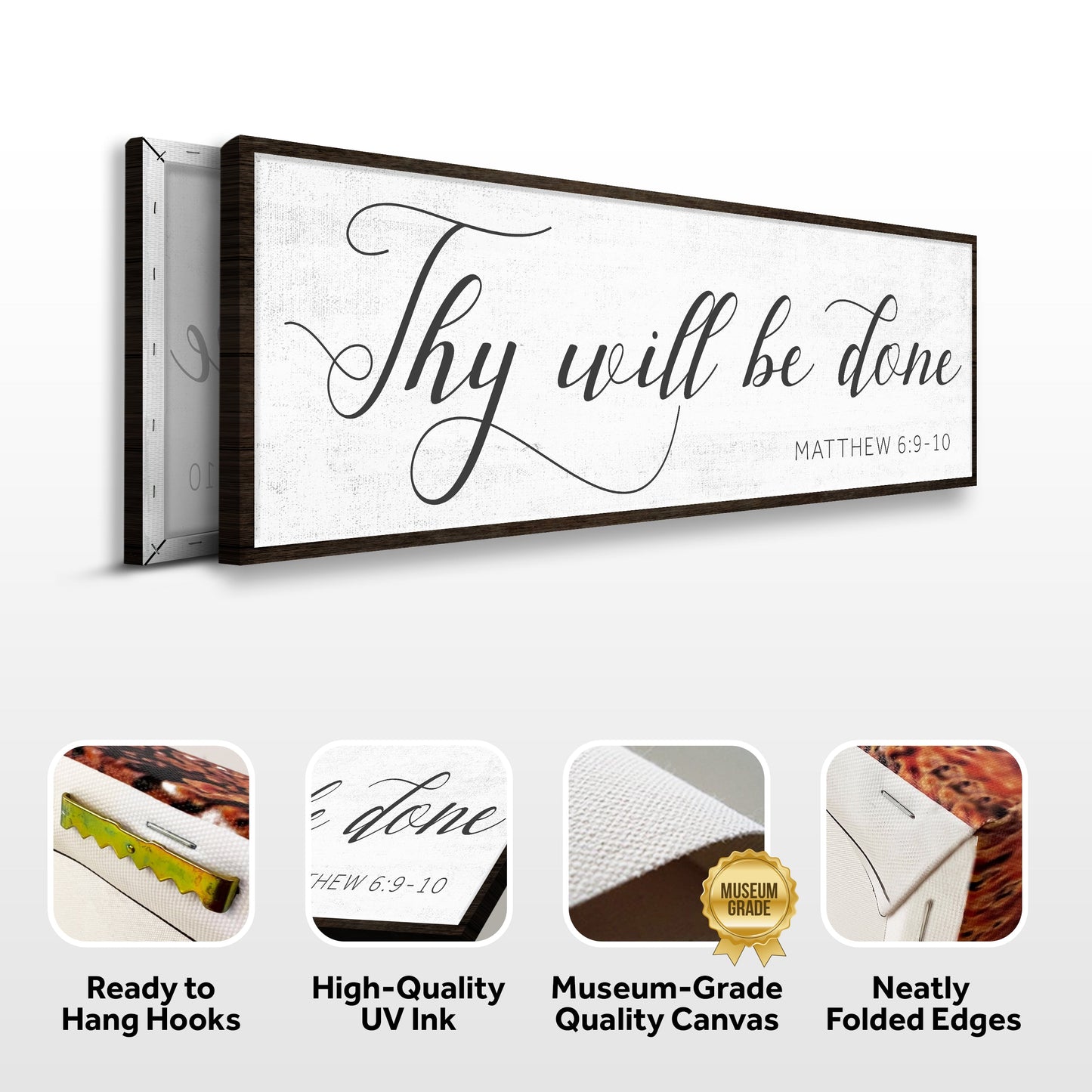 Thy Will Be Done Christian Canvas Wall Art