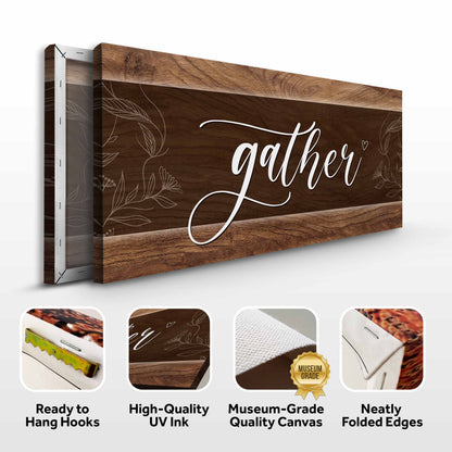 Gather Canvas Wall Art Sign