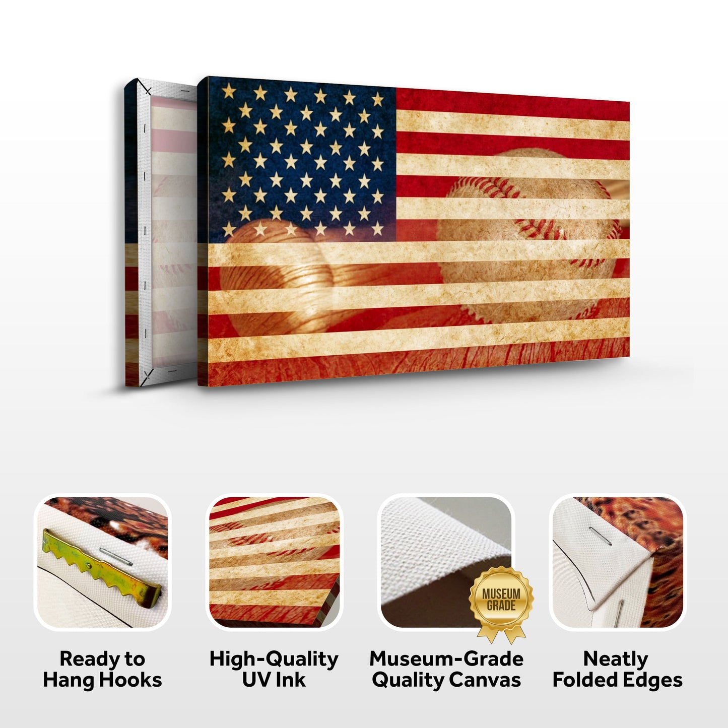 American Pastime Baseball Canvas Wall Art
