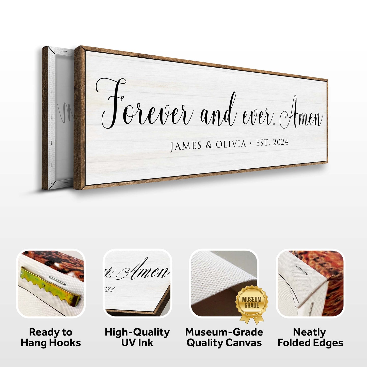 Forever and Ever Amen Faith Canvas Sign