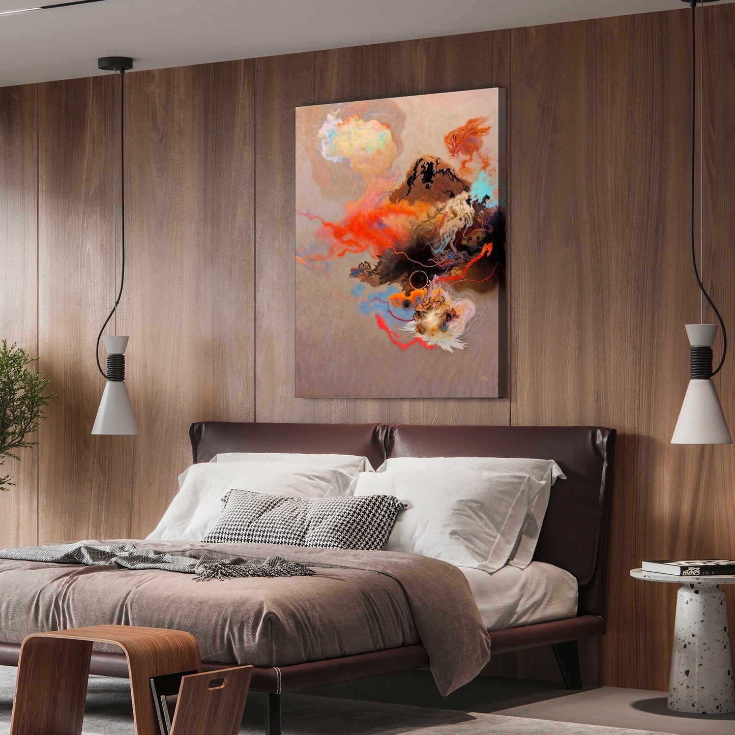 Ethereal Unfolding Abstract Canvas Wall Art