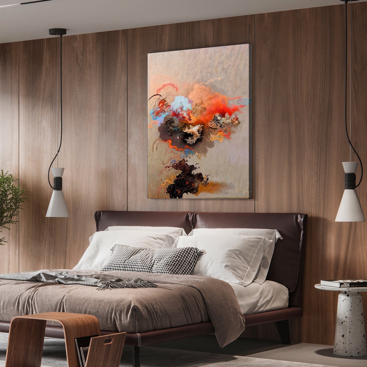 Ethereal Unfolding II Abstract Canvas Wall Art