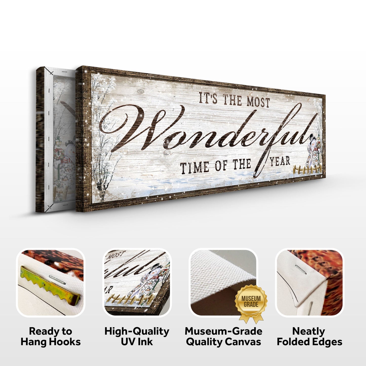 It's the Most Wonderful Time of the Year Christmas Canvas Wall Art