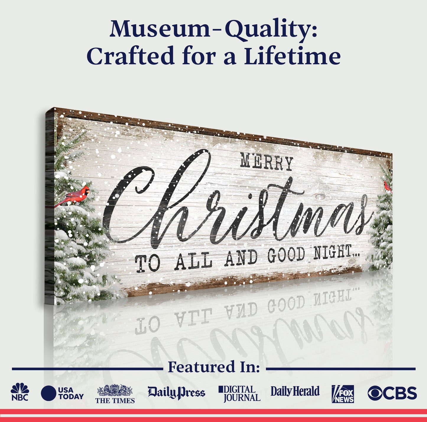 Merry Christmas to All and Goodnight Canvas Wall Art