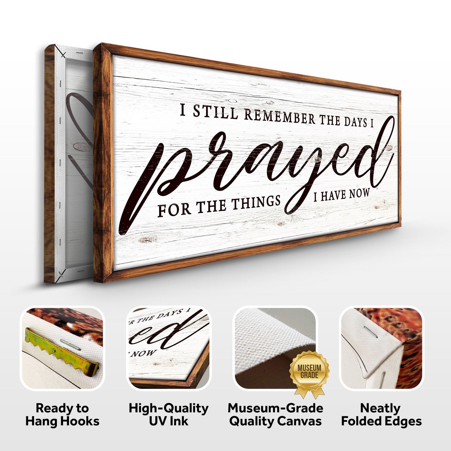 I Still Remember The Days I Prayed Faith Canvas Wall Art