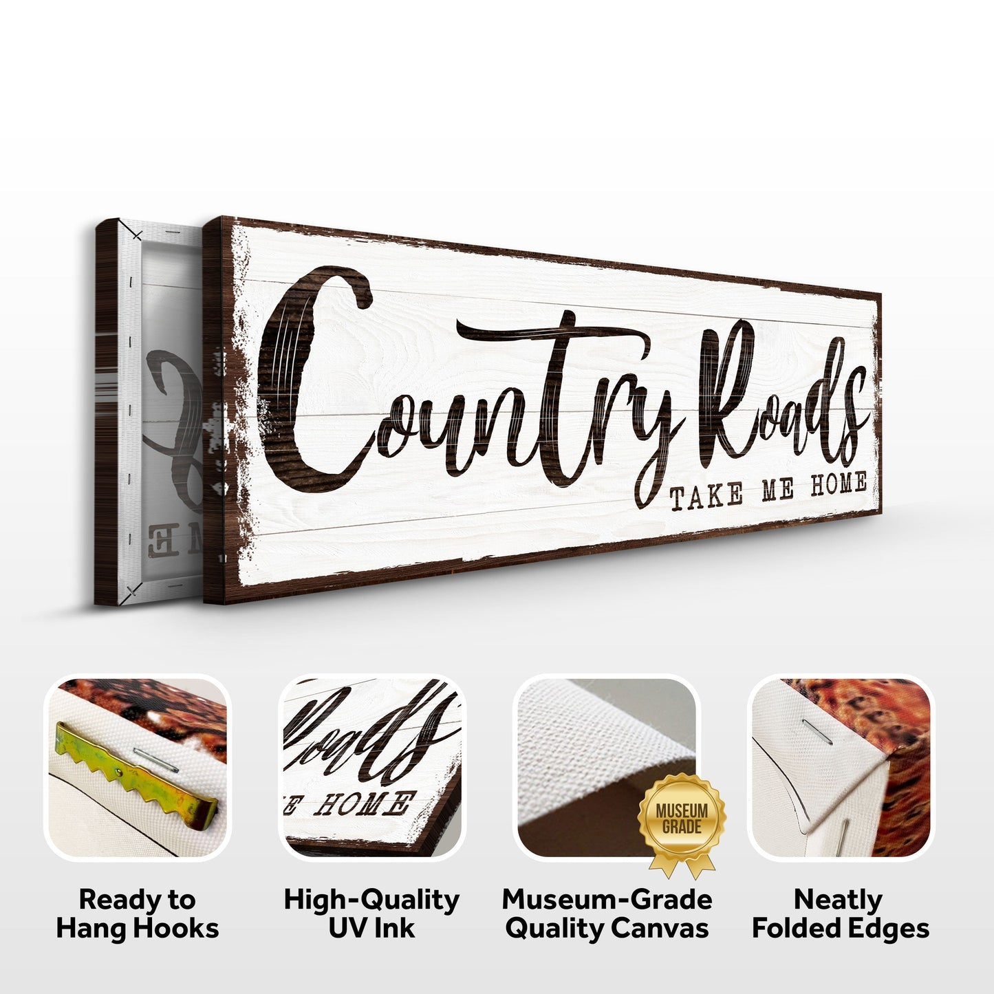 Country Roads Take Me Home Canvas Wall Art