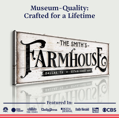 Vintage Rust Farmhouse Canvas Sign III