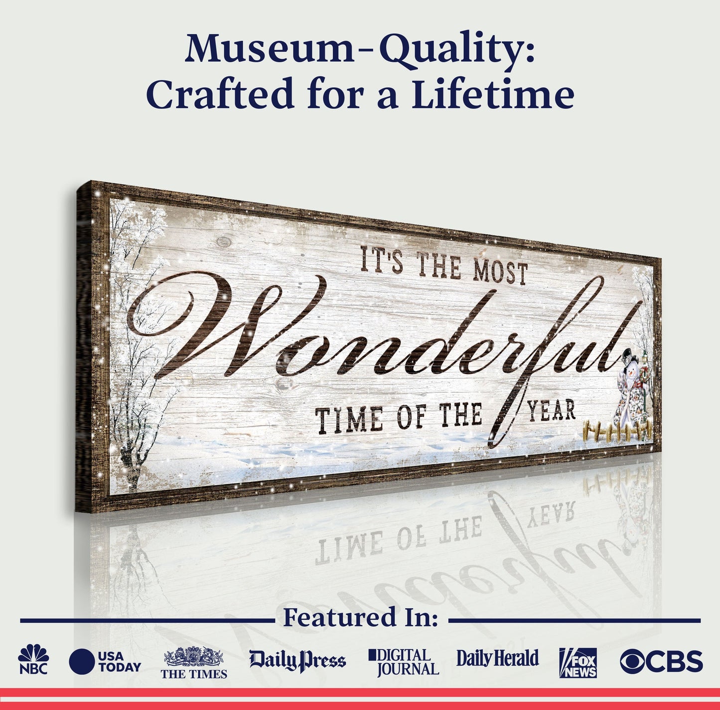 It's the Most Wonderful Time of the Year Christmas Canvas Wall Art