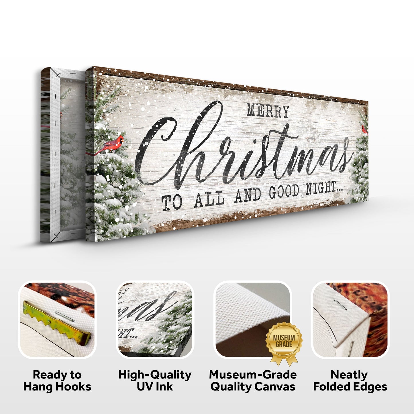 Merry Christmas to All and Goodnight Canvas Wall Art