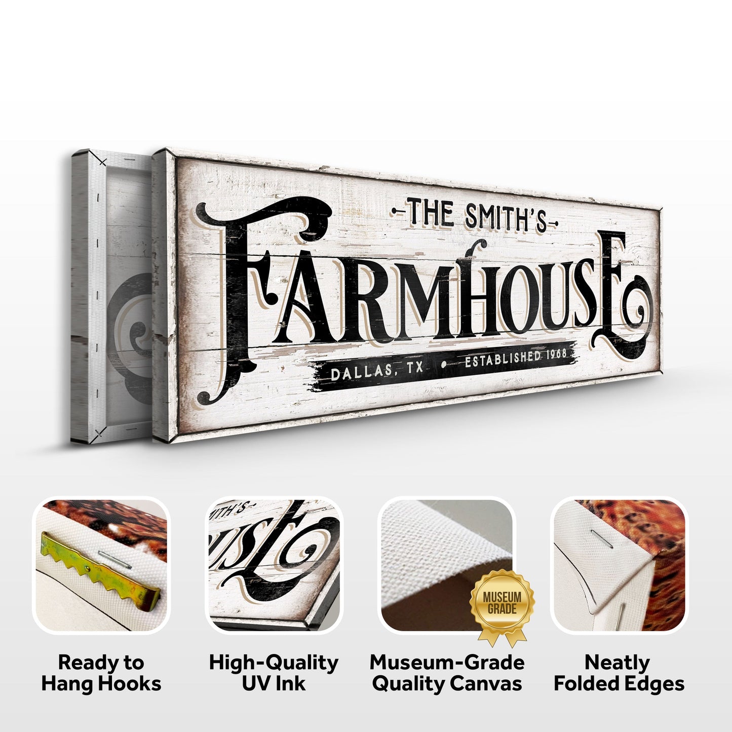 Vintage Rust Farmhouse Canvas Sign III