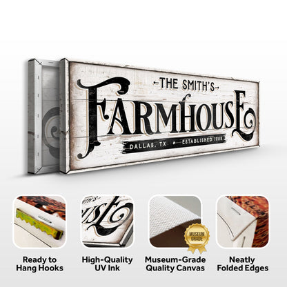 Vintage Rust Farmhouse Canvas Sign III