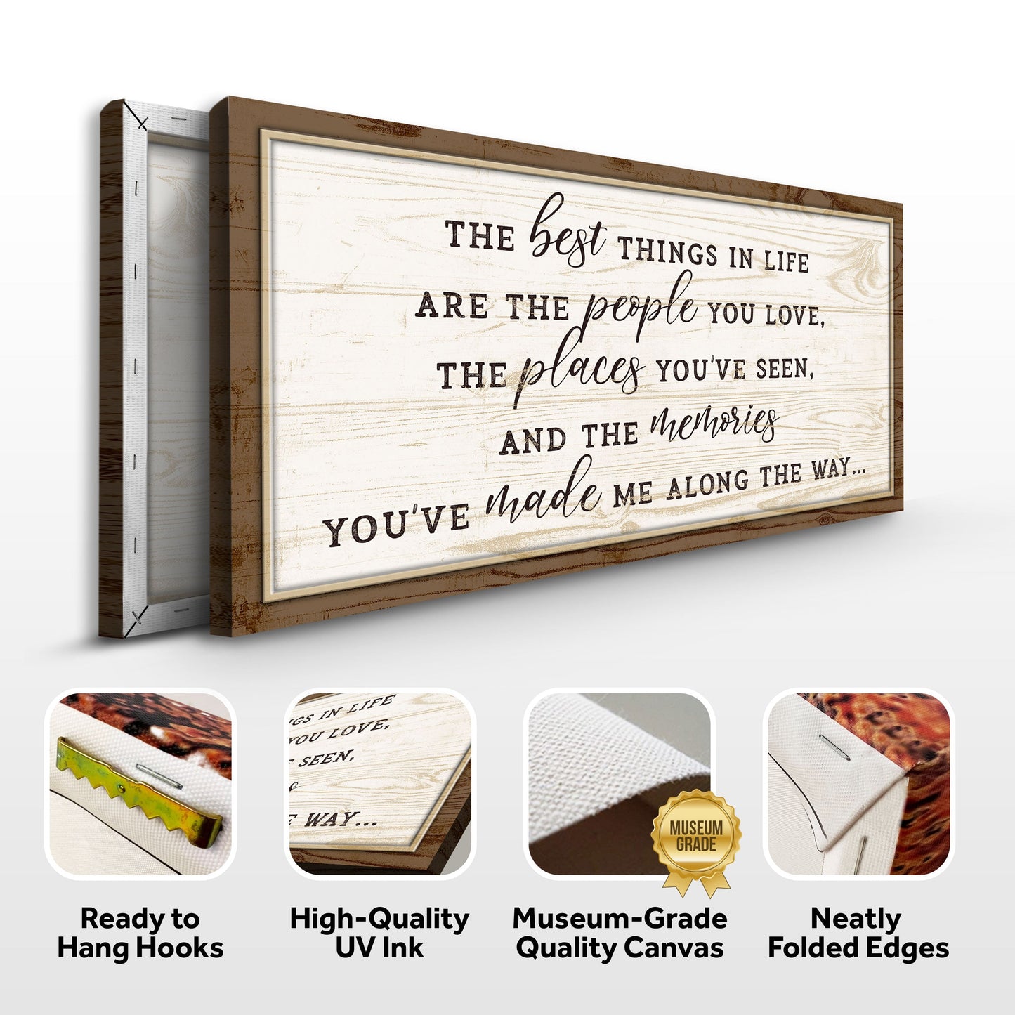 The Best Things in Life Canvas Wall Art Sign