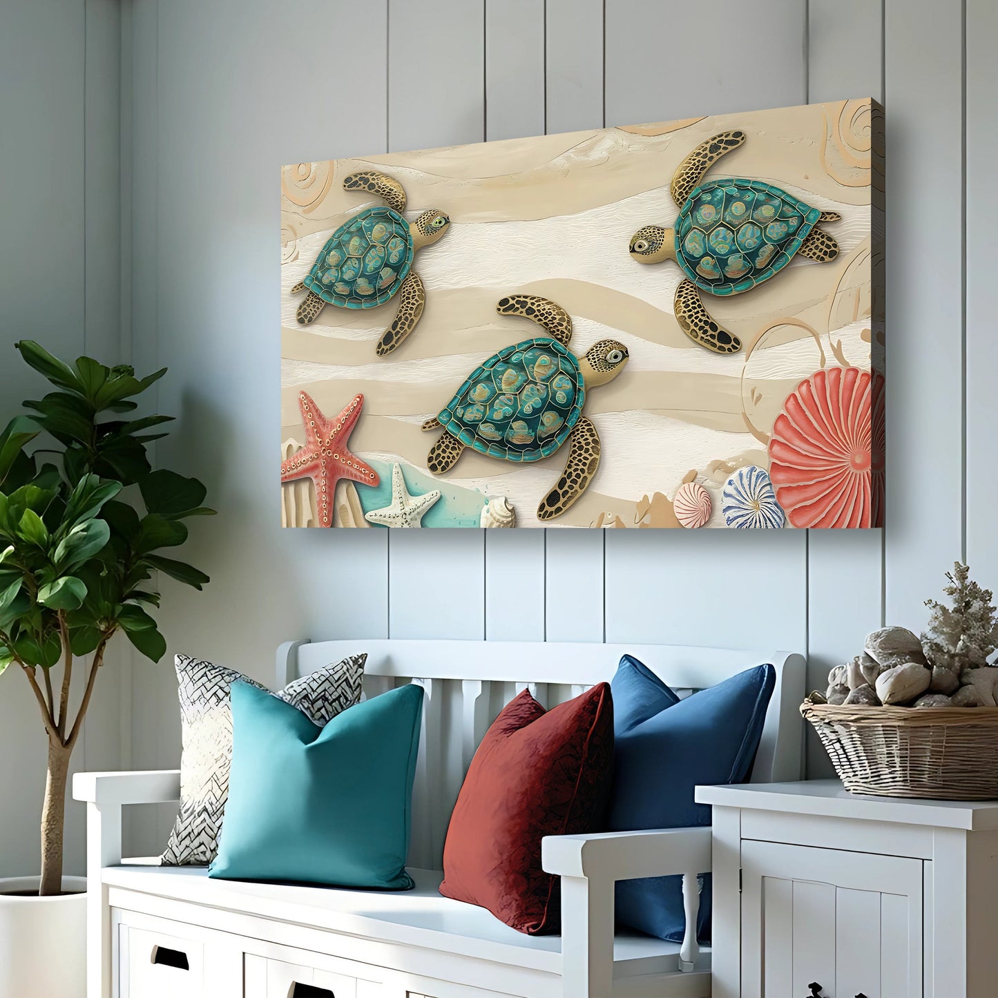 3D Coastal Canvas Wall Art VII