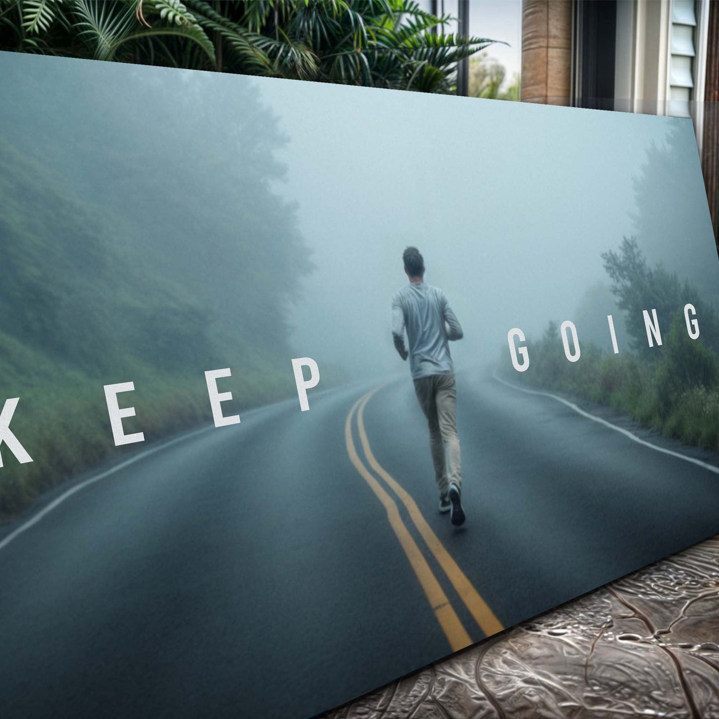 Keep Going Motivational Canvas Wall Sign