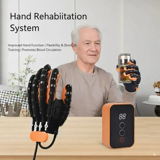 Electric rehabilitation glove assisting finger extension for stroke recovery at home