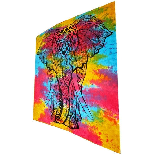 Indian Elephant Tapestry Boho Cotton Wall Hanging