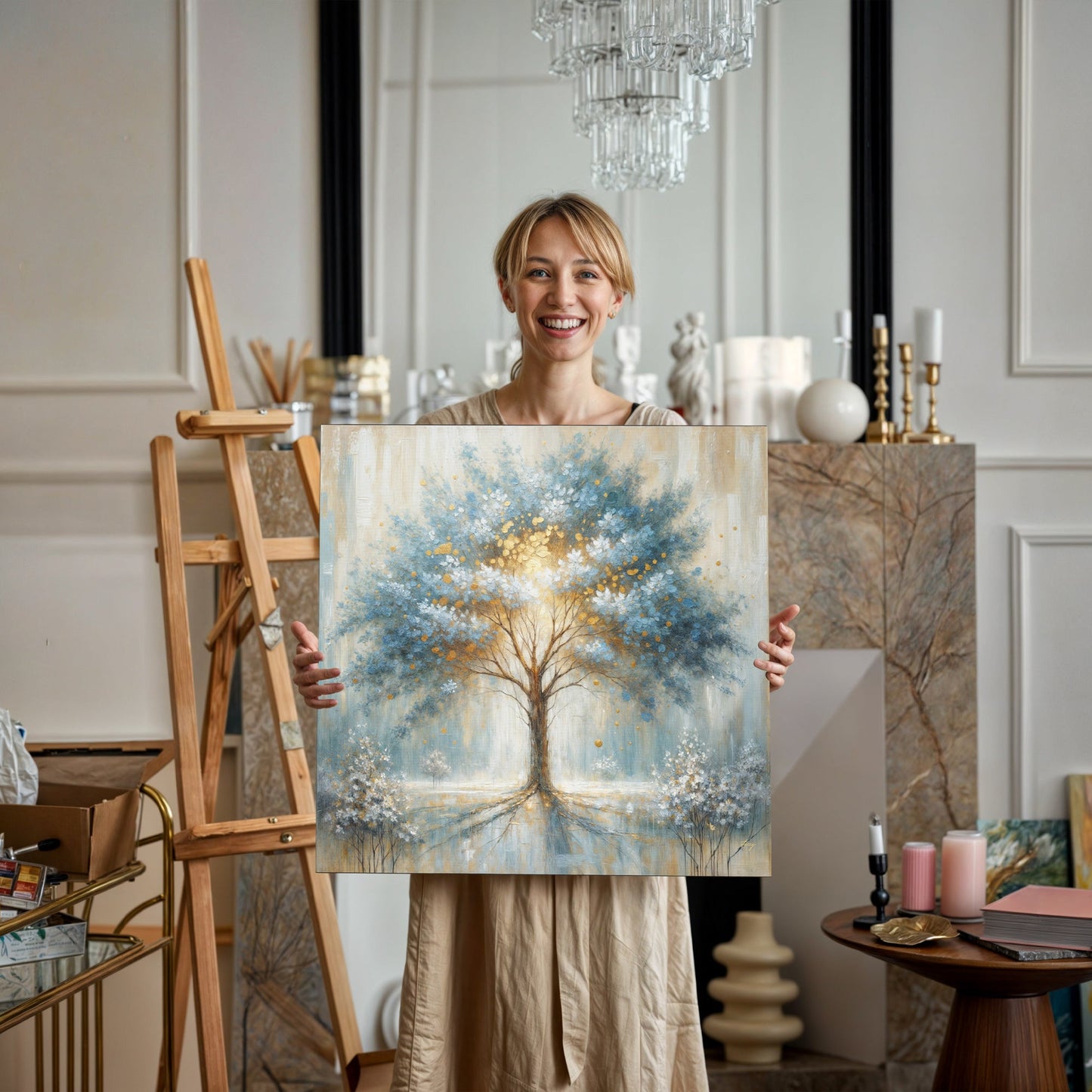 Ethereal Arboretum Mystical Tree Canvas Wall Art