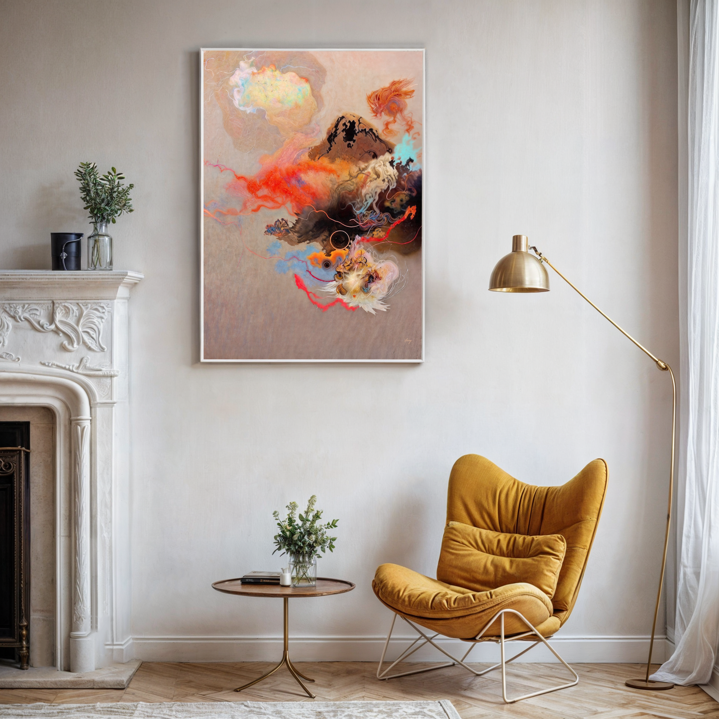 Ethereal Unfolding Abstract Canvas Wall Art