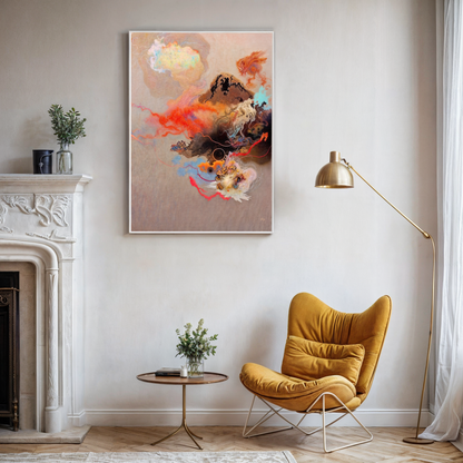 Ethereal Unfolding Abstract Canvas Wall Art