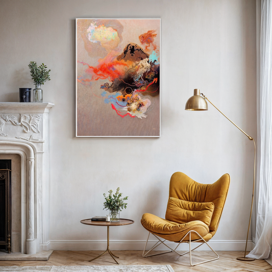 Ethereal Unfolding Abstract Canvas Wall Art