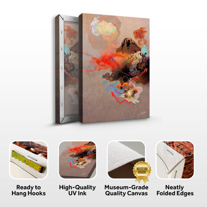 Ethereal Unfolding Abstract Canvas Wall Art