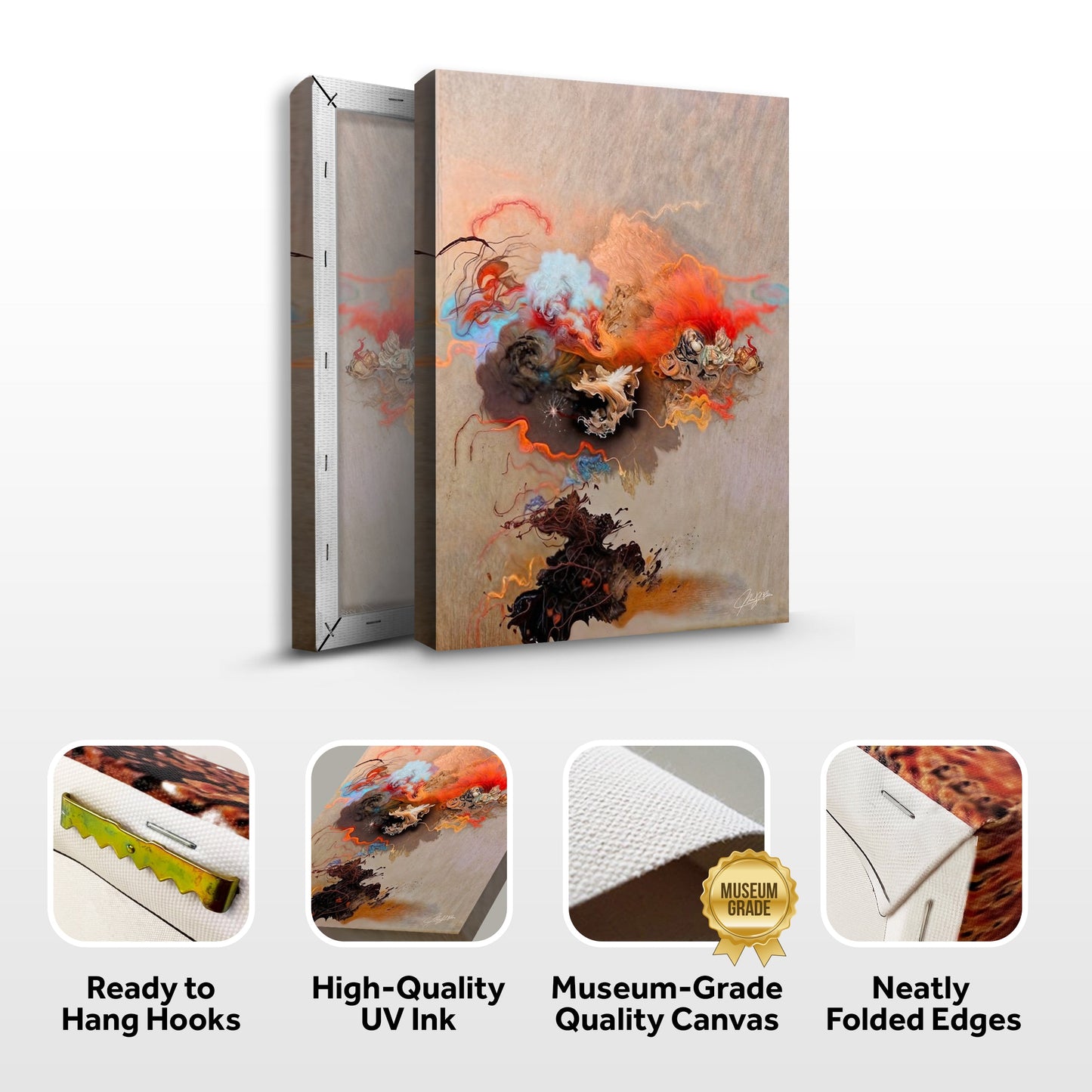 Ethereal Unfolding II Abstract Canvas Wall Art