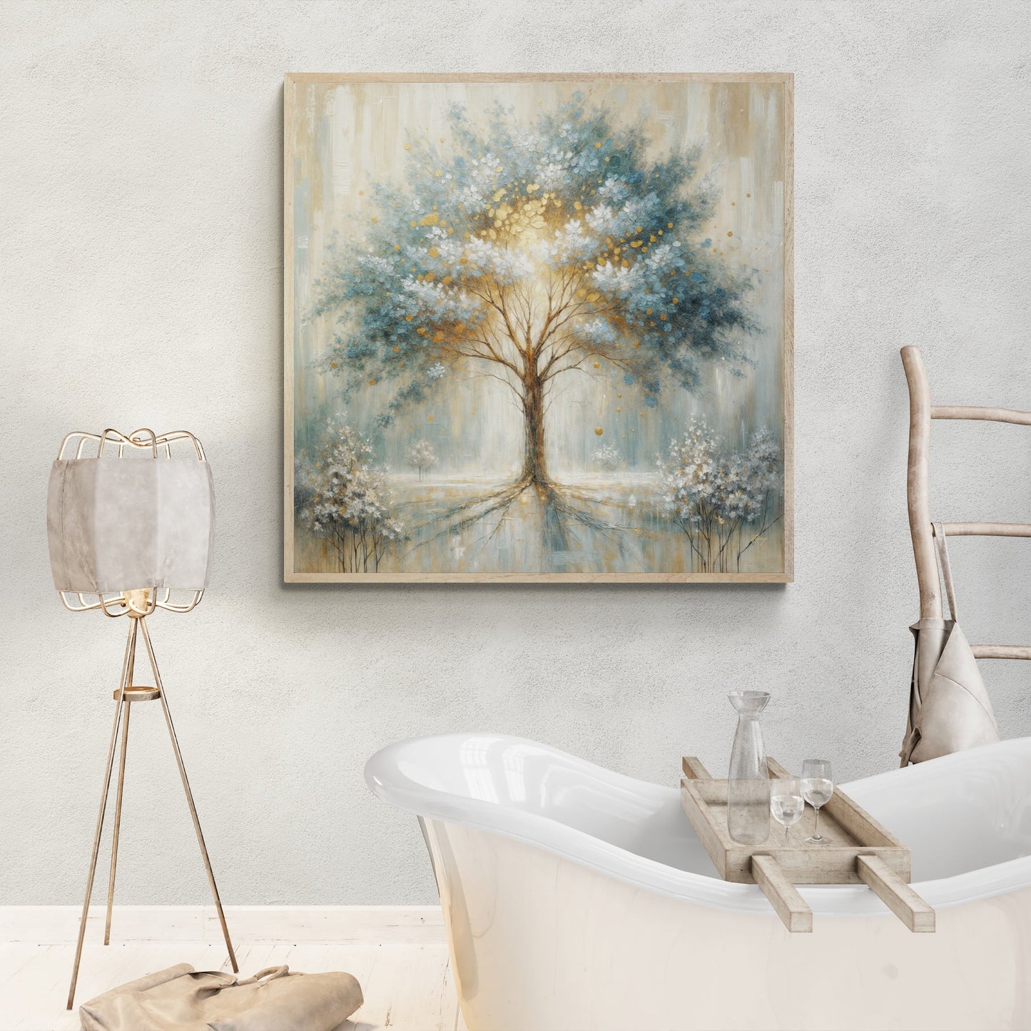 Ethereal Arboretum Mystical Tree Canvas Wall Art
