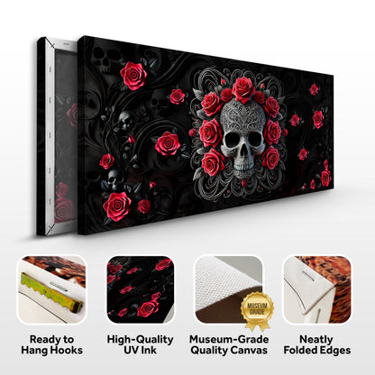 3D Vintage Skull Canvas Wall Art