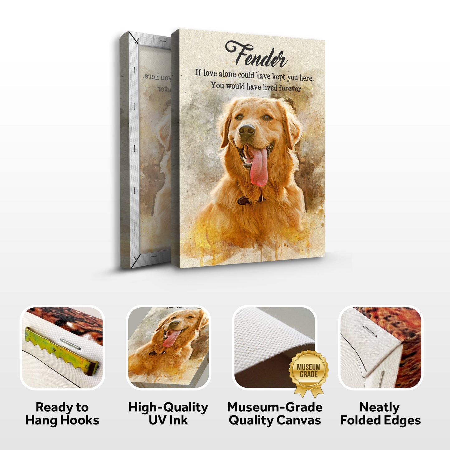 Pet Memorial Watercolor Canvas Wall Art