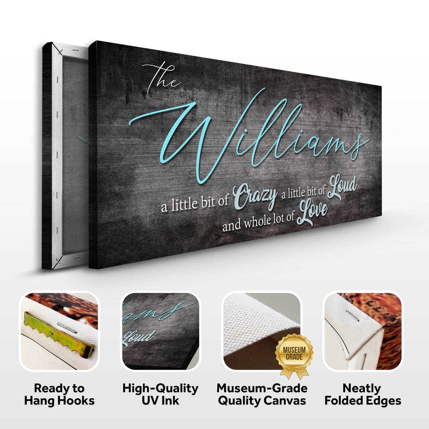 Personalized Family Name Canvas Wall Art