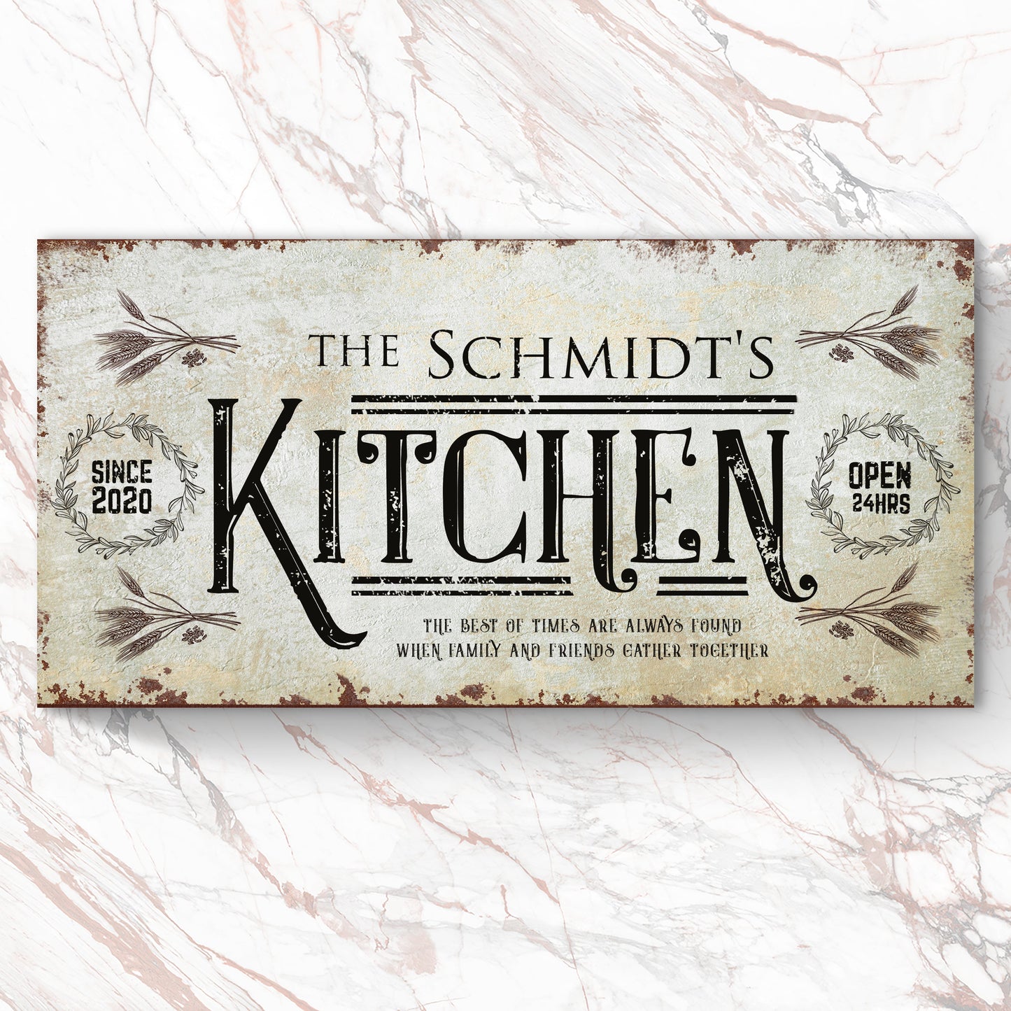Kitchen Canvas Wall Art Sign