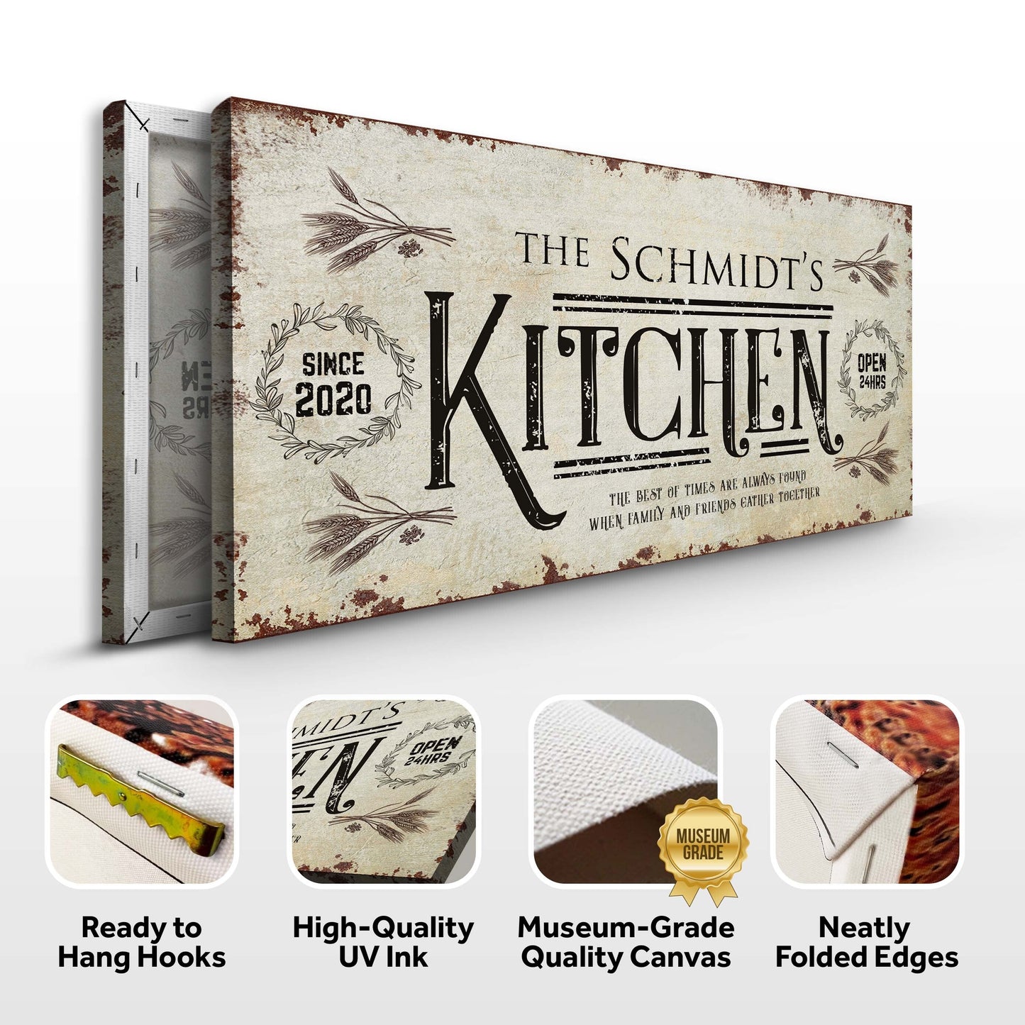 Kitchen Canvas Wall Art Sign