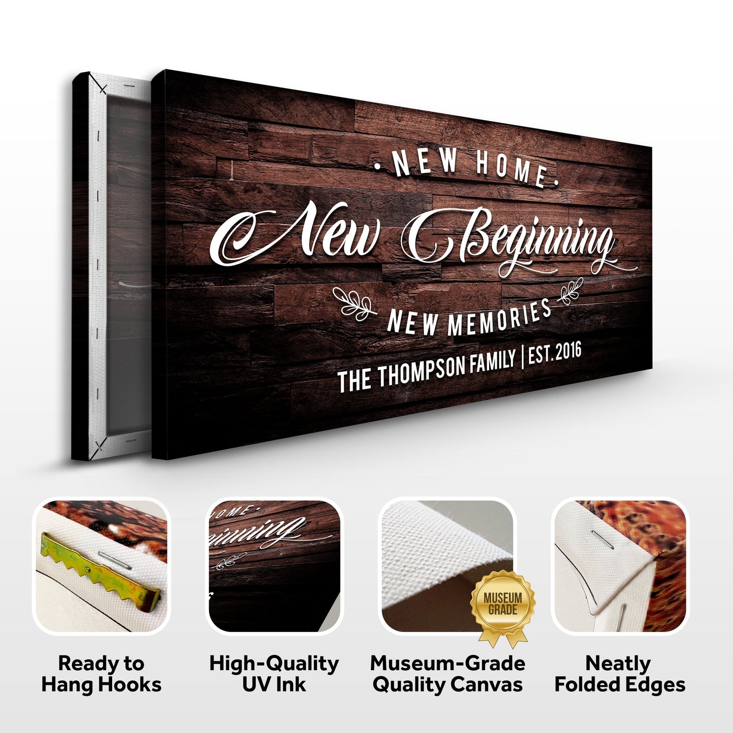 New Home Canvas Wall Art - Housewarming Sign