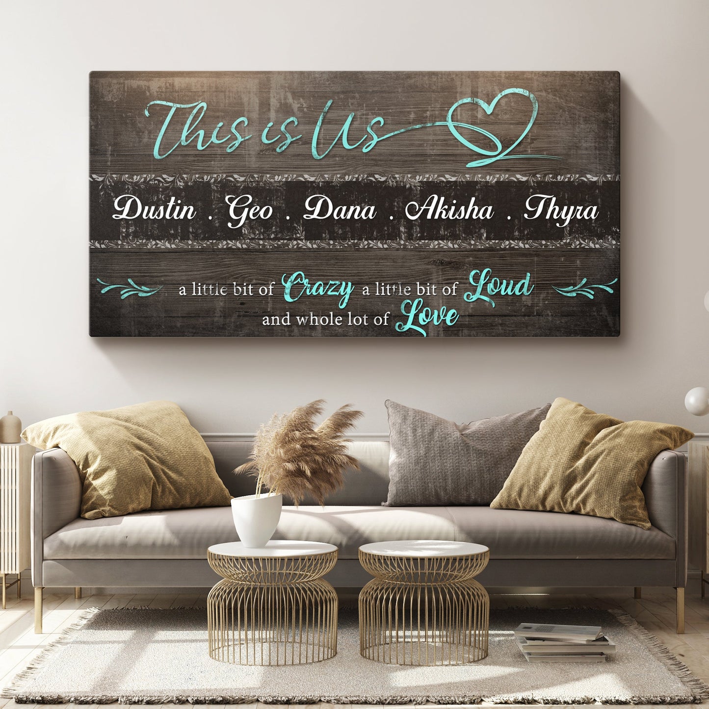 This Is Us Family Canvas Wall Art Sign