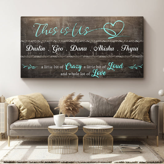 This Is Us Family Canvas Wall Art Sign