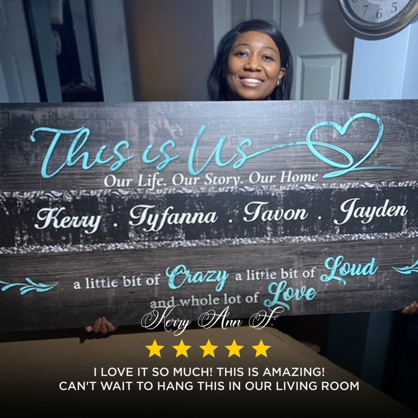 This Is Us Family Canvas Wall Art Sign