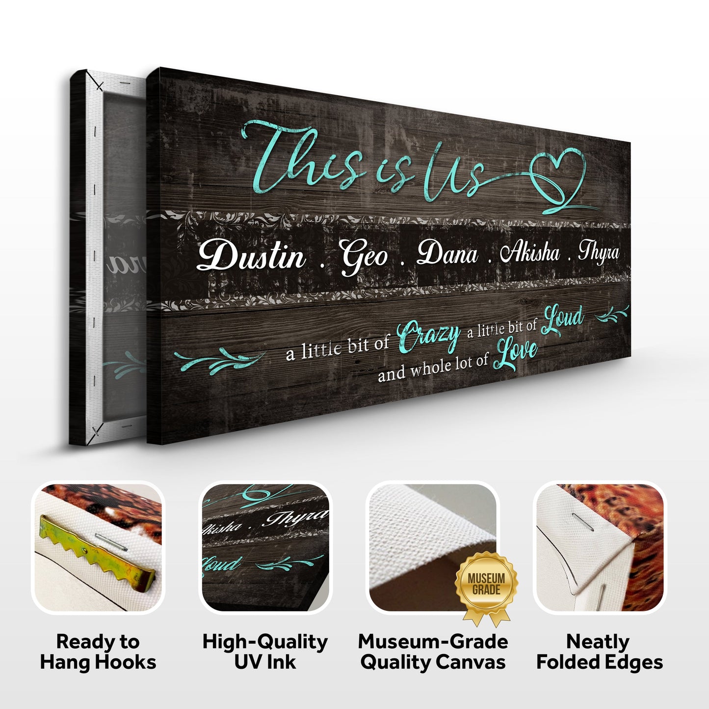 This Is Us Family Canvas Wall Art Sign