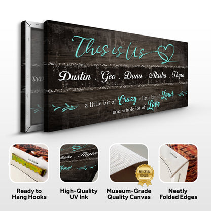 This Is Us Family Canvas Wall Art Sign