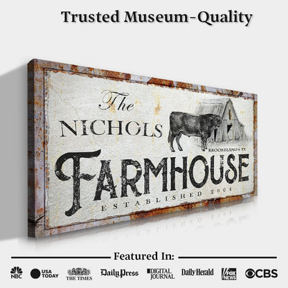 Rustic Farmhouse Canvas Sign X