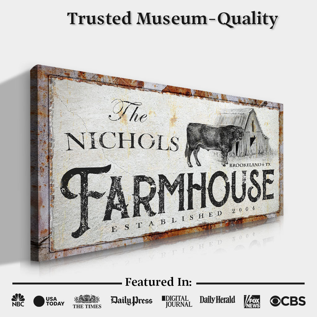 Rustic Farmhouse Canvas Sign - Made in the USA