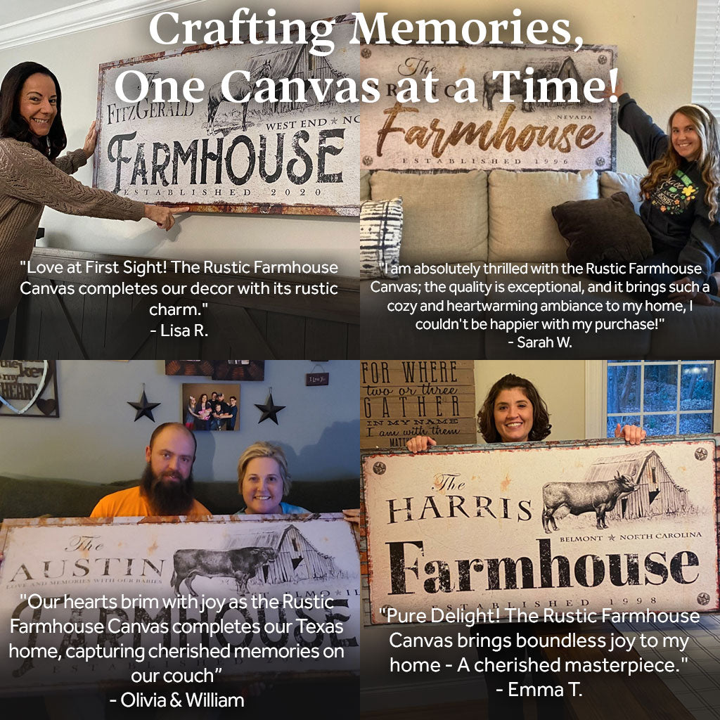 Rustic Farmhouse Canvas Sign