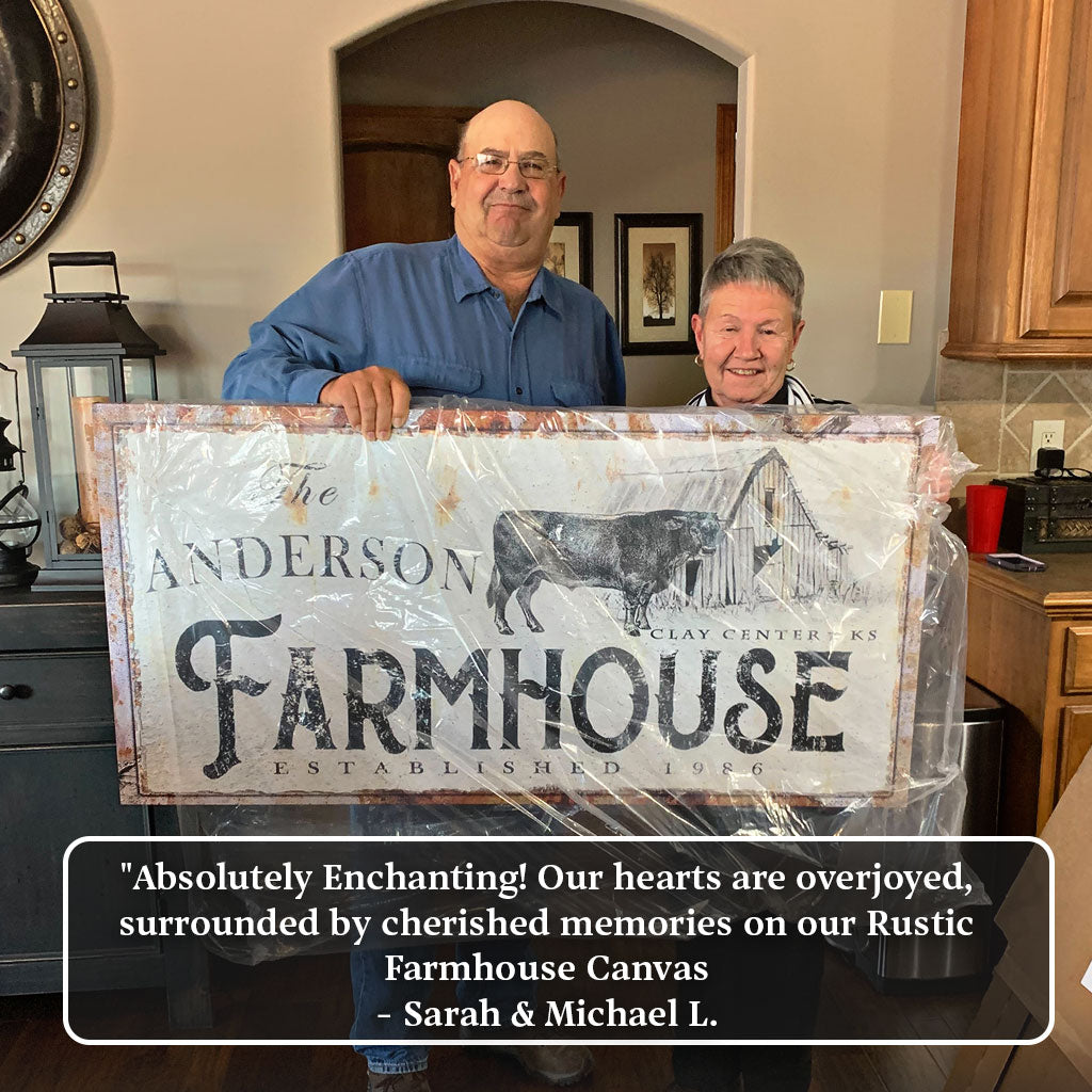 Rustic Farmhouse Canvas Sign
